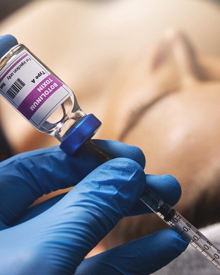 Up-close view of BOTOX filling a syringe
