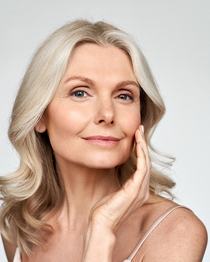 Woman showing off results after BOTOX