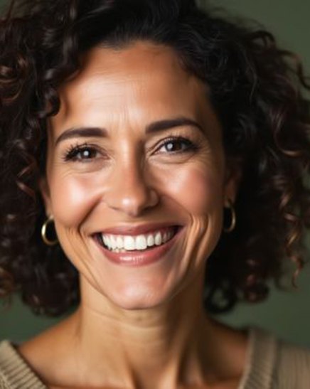 Portrait of happy, smiling middle-aged woman